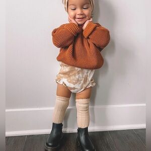 NWT Organic Waffle Ruffle Bloomer, Spice Tie Dye |Size 12-18 mths SpearmintLove